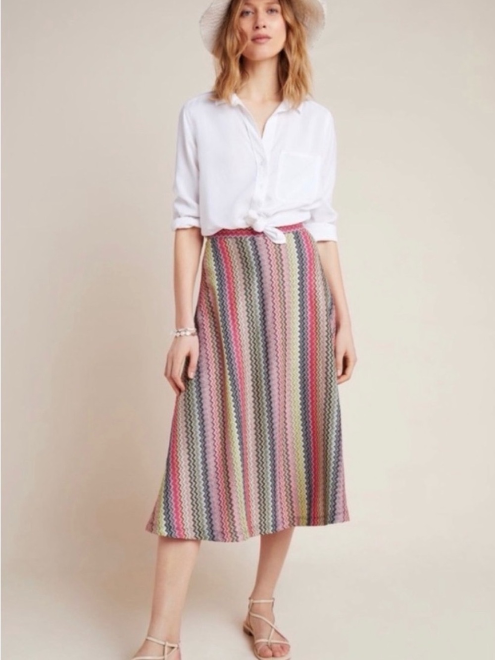 Anthropologie Maeve Arely knit midi skirt, size L